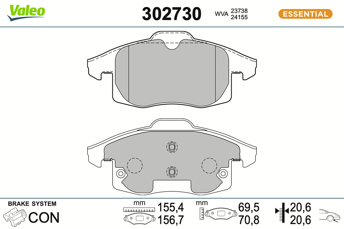 BRAKE PADS FIRST SAAB 9 3 FR